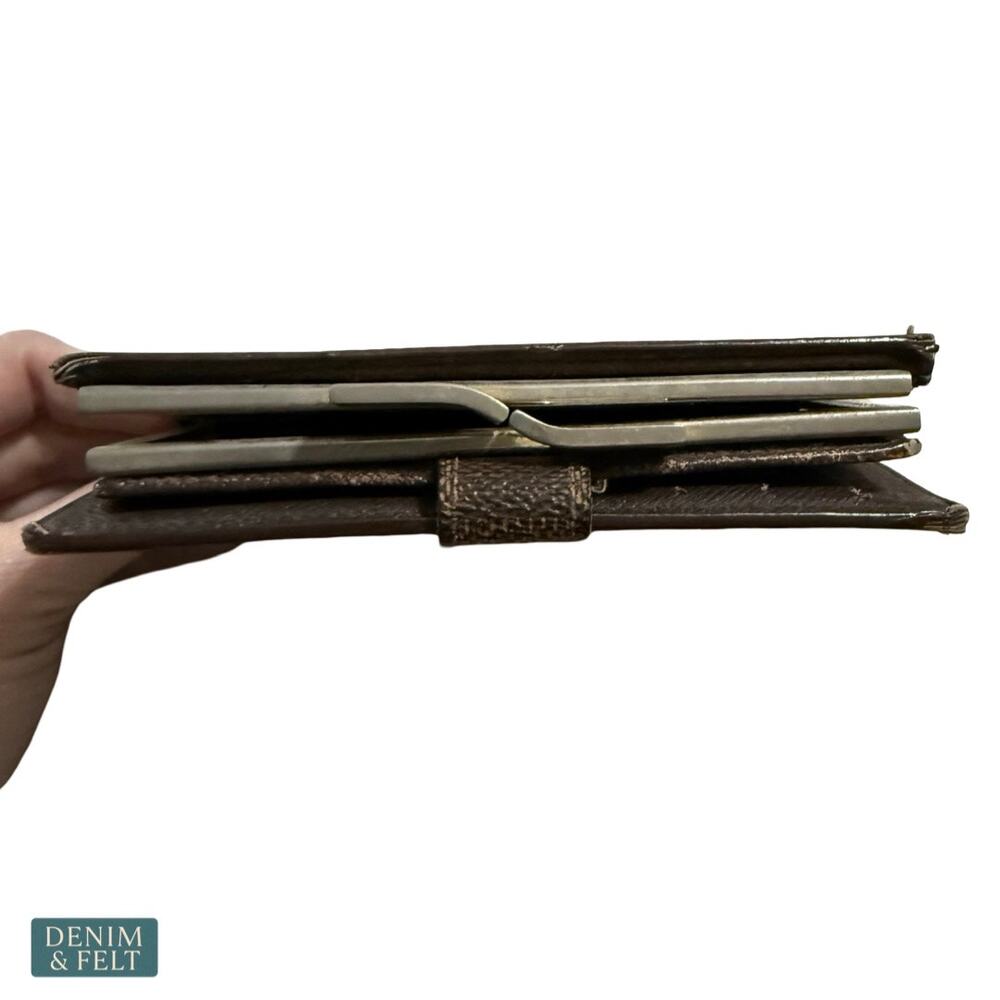 Louis Vuitton Damier Ebene Kisslock Wallet Clutch‎ Vintage Paris Heritage Luxe - Picture 7 of 16